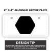 2" X 4" Aluminum License Plate  Thumbnail