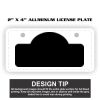 2" X 4" Aluminum License Plate  Thumbnail