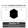 2" X 4" Aluminum License Plate  Thumbnail