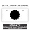 2" X 4" Aluminum License Plate  Thumbnail