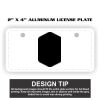 2" X 4" Aluminum License Plate  Thumbnail