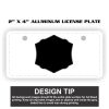 2" X 4" Aluminum License Plate  Thumbnail