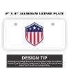 2" X 4" Aluminum License Plate  Thumbnail