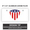 2" X 4" Aluminum License Plate  Thumbnail