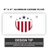 2" X 4" Aluminum License Plate  Thumbnail