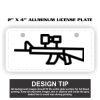 2" X 4" Aluminum License Plate  Thumbnail