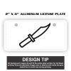 2" X 4" Aluminum License Plate  Thumbnail