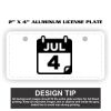 2" X 4" Aluminum License Plate  Thumbnail