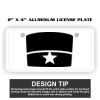 2" X 4" Aluminum License Plate  Thumbnail