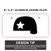 2" X 4" Aluminum License Plate  Thumbnail