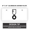 2" X 4" Aluminum License Plate  Thumbnail