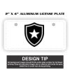 2" X 4" Aluminum License Plate  Thumbnail