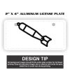 2" X 4" Aluminum License Plate  Thumbnail