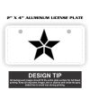 2" X 4" Aluminum License Plate  Thumbnail