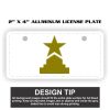 2" X 4" Aluminum License Plate  Thumbnail