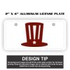 2" X 4" Aluminum License Plate  Thumbnail