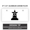 2" X 4" Aluminum License Plate  Thumbnail