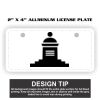2" X 4" Aluminum License Plate  Thumbnail