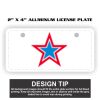 2" X 4" Aluminum License Plate  Thumbnail
