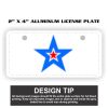2" X 4" Aluminum License Plate  Thumbnail