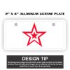 2" X 4" Aluminum License Plate  Thumbnail