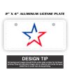 2" X 4" Aluminum License Plate  Thumbnail