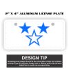 2" X 4" Aluminum License Plate  Thumbnail
