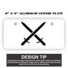 2" X 4" Aluminum License Plate  Thumbnail