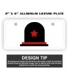 2" X 4" Aluminum License Plate  Thumbnail