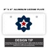 2" X 4" Aluminum License Plate  Thumbnail