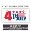 2" X 4" Aluminum License Plate  Thumbnail
