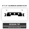 2" X 4" Aluminum License Plate  Thumbnail