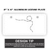 2" X 4" Aluminum License Plate  Thumbnail