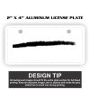 2" X 4" Aluminum License Plate  Thumbnail