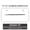 2" X 4" Aluminum License Plate  Thumbnail