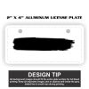2" X 4" Aluminum License Plate  Thumbnail