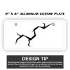 2" X 4" Aluminum License Plate  Thumbnail