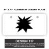 2" X 4" Aluminum License Plate  Thumbnail