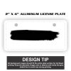 2" X 4" Aluminum License Plate  Thumbnail