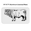 4 X 7 Aluminum License Plate  Thumbnail