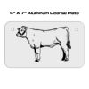 4 X 7 Aluminum License Plate  Thumbnail