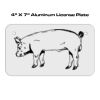 4 X 7 Aluminum License Plate  Thumbnail