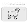 4 X 7 Aluminum License Plate  Thumbnail