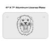 4 X 7 Aluminum License Plate  Thumbnail