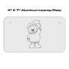 4 X 7 Aluminum License Plate  Thumbnail