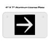 4 X 7 Aluminum License Plate  Thumbnail