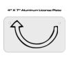 4 X 7 Aluminum License Plate  Thumbnail