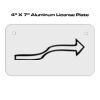 4 X 7 Aluminum License Plate  Thumbnail