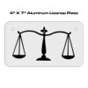 4 X 7 Aluminum License Plate  Thumbnail