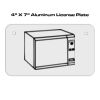 4 X 7 Aluminum License Plate  Thumbnail